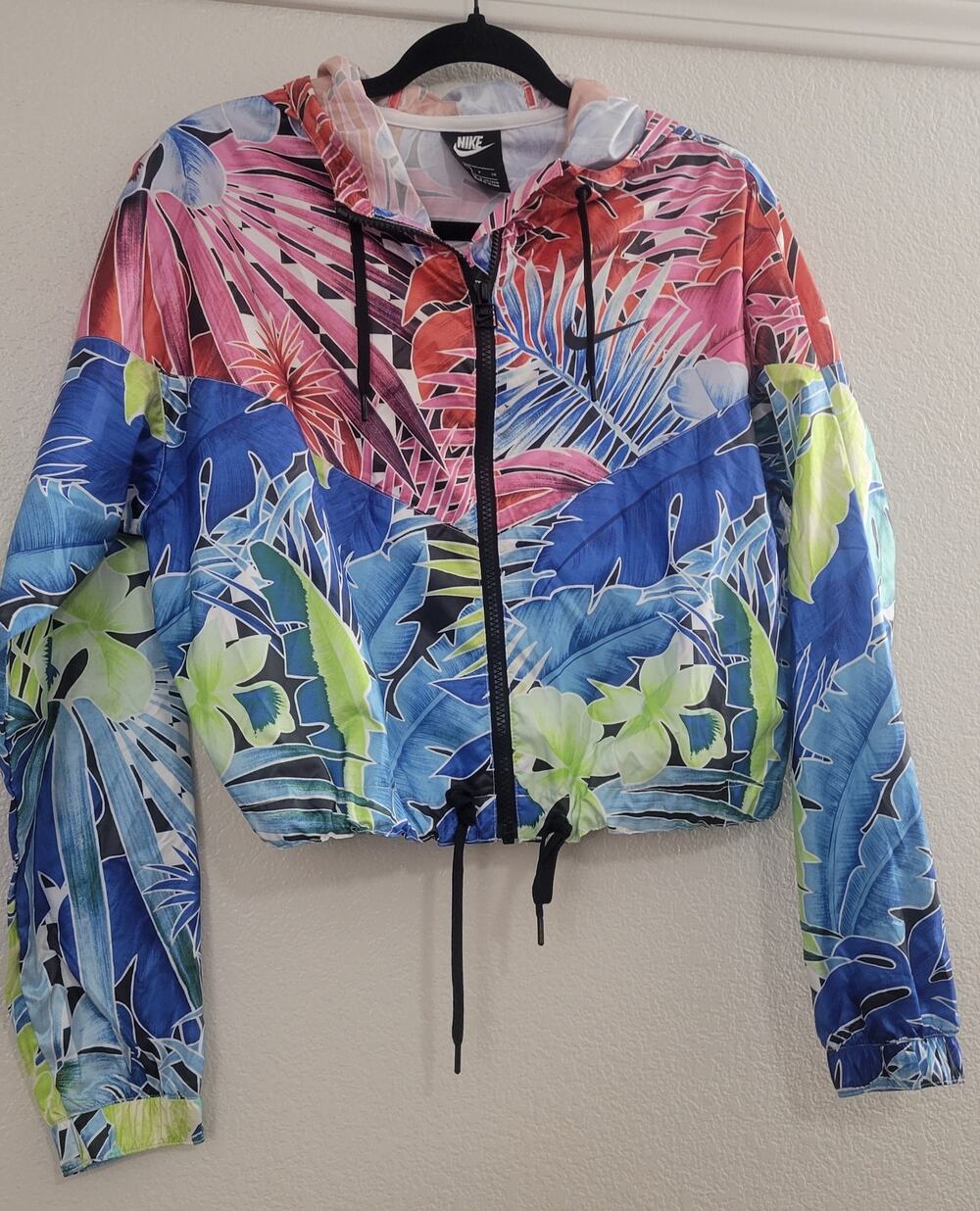 Nike Windrunner Tropical Floral Hooded Windbreaker Jacket Women's Small